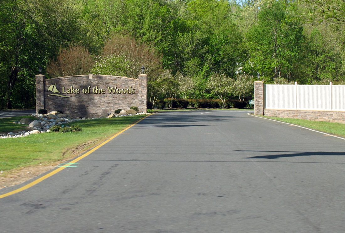 The entrance to Lake of the Woods on Route 3 in Locust Grove, Virginia